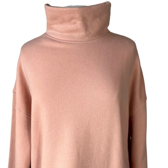 Joy Lab Womens Sweatshirt Nude Pink High Neck Fleece Lining Size XL New - Picture 3 of 10